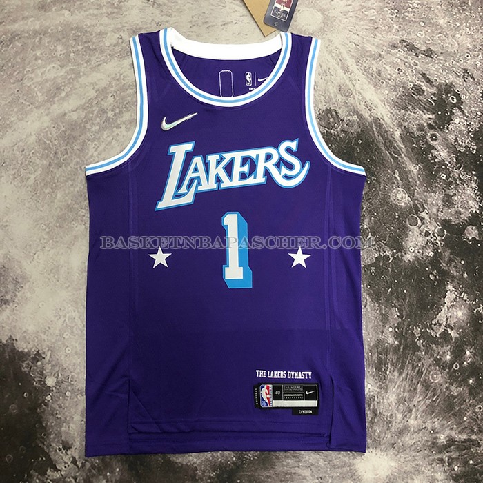 Maillot Los Angeles Lakers D'angelo Russell NO 1 Ville 2021-22 Volet